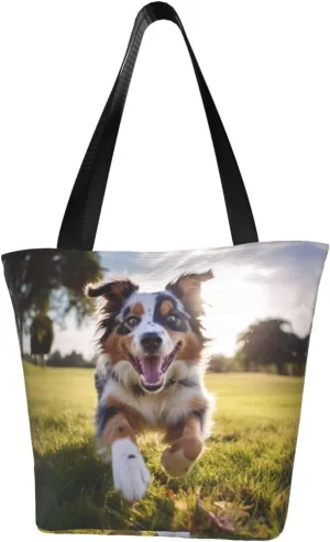 Australian Shepherd Fashion Shoulder Bag Large Capacity For Man Or Woman