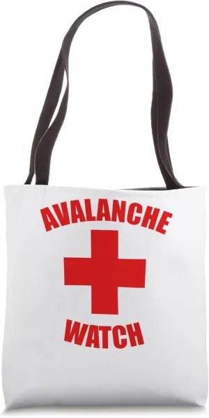 Avalanche Watch Red Font Tote Bag