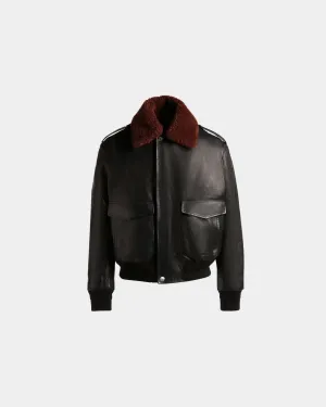 Aviator Jacket In Black Leather