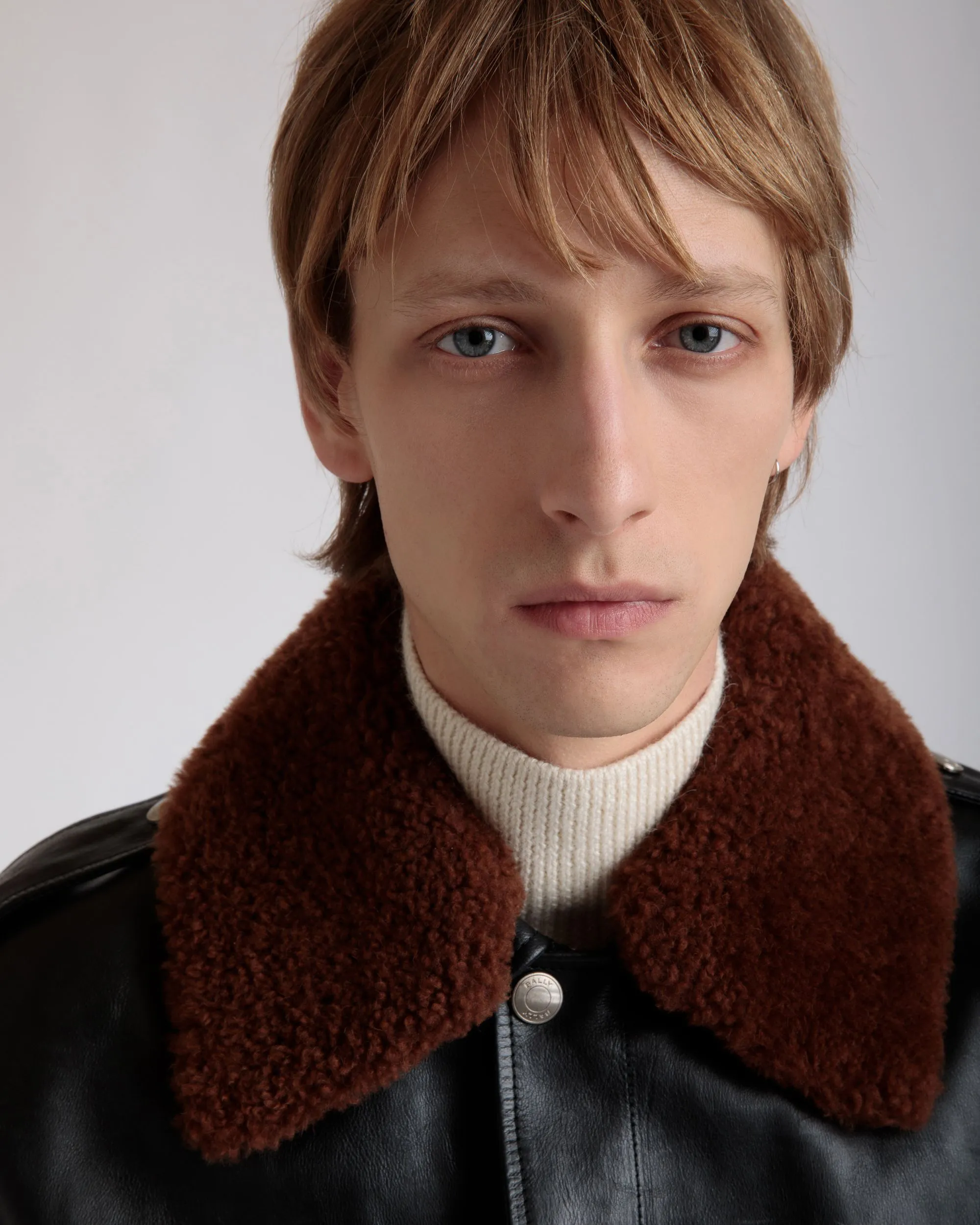 Aviator Jacket In Black Leather