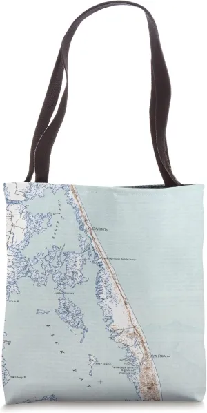 Back Bay Wildlife Refuge Map (1940) Tote Bag