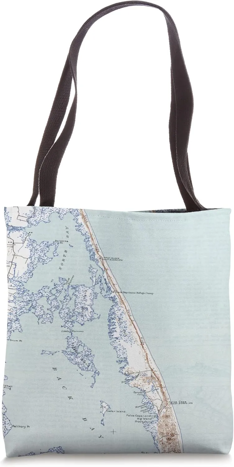 Back Bay Wildlife Refuge Map (1940) Tote Bag