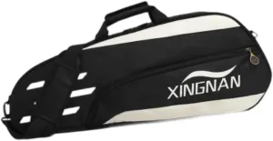 Badminton Racquet Bag Racket Carry Bag Handbag with Single Shoulder Strap Portable Tennis Tote for Badminton Squash Racquets, Black