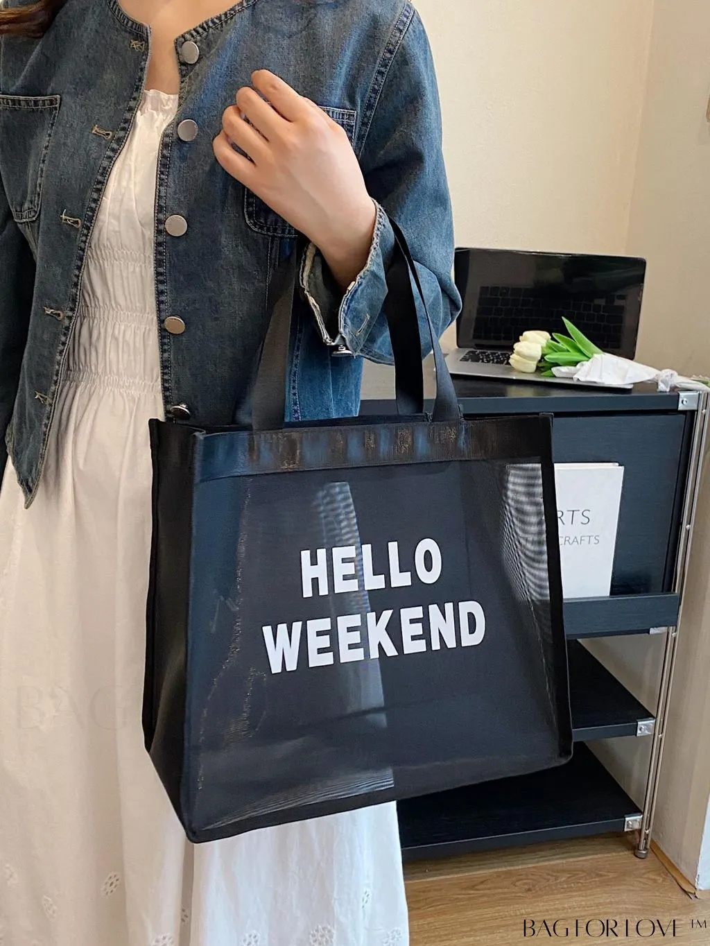BagForLove - Stylish Mesh Tote with Generous Storage Space