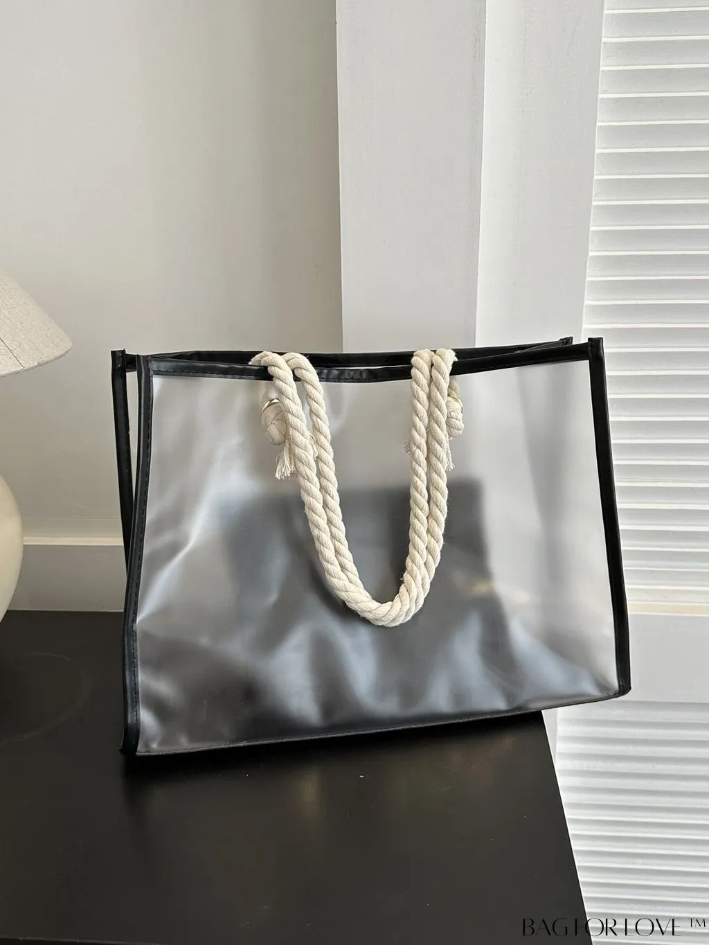 BagForLove - Stylish One Shoulder Summer Tote Bag with Inner Pouch â Transparent Design