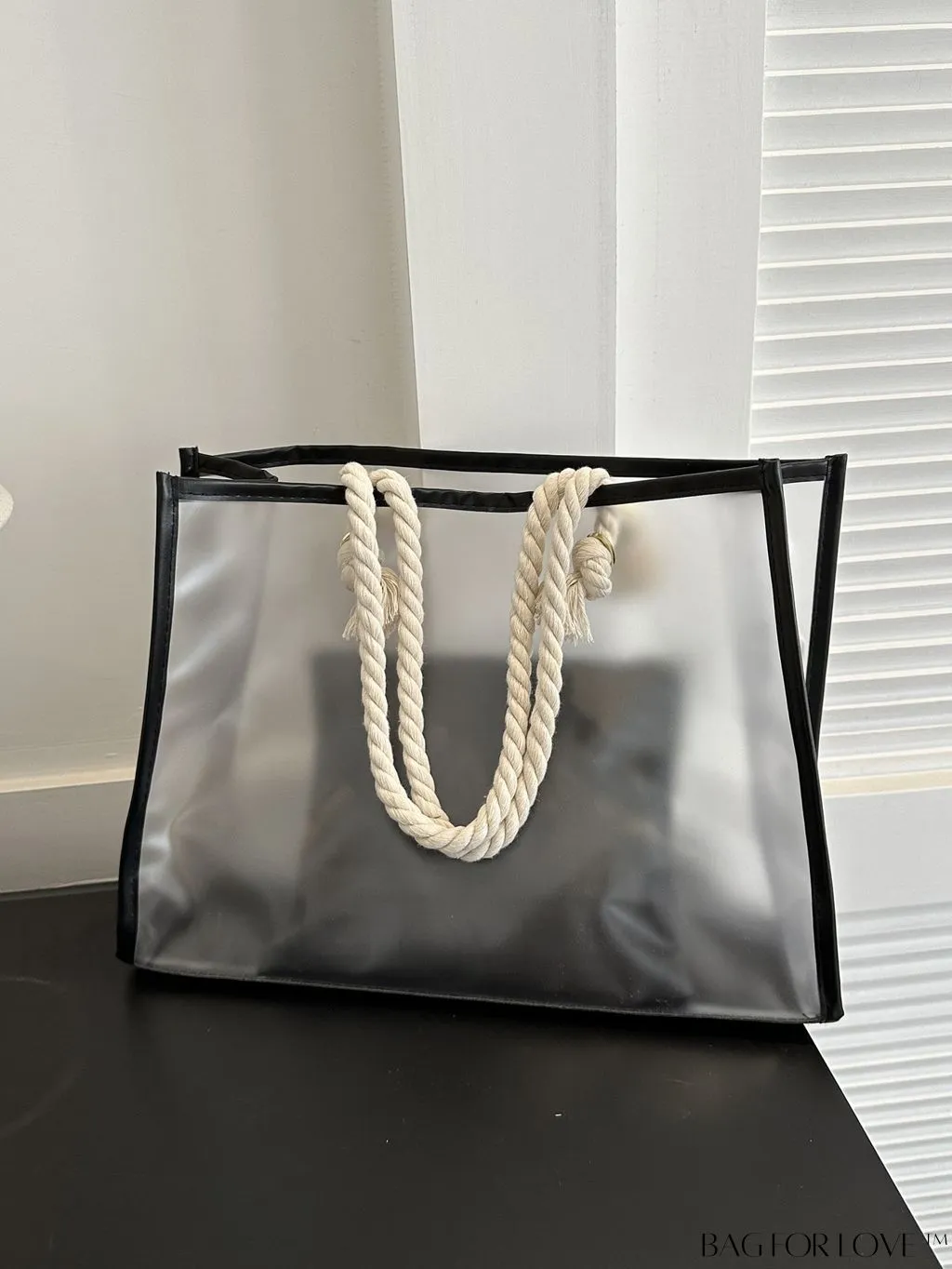 BagForLove - Stylish One Shoulder Summer Tote Bag with Inner Pouch â Transparent Design