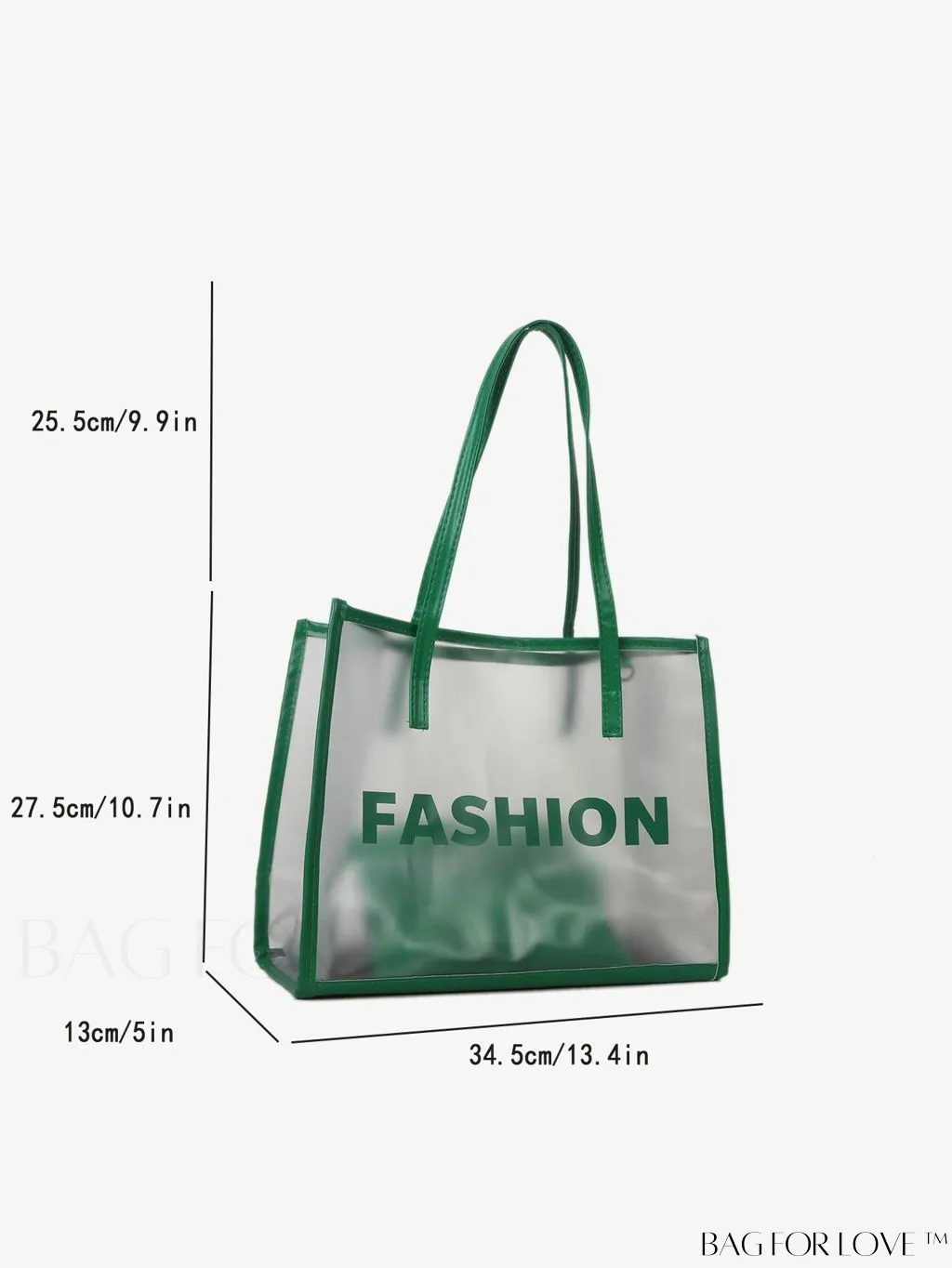 BagForLove - Stylish Transparent Color Block Womens Beach Tote - Set of 2