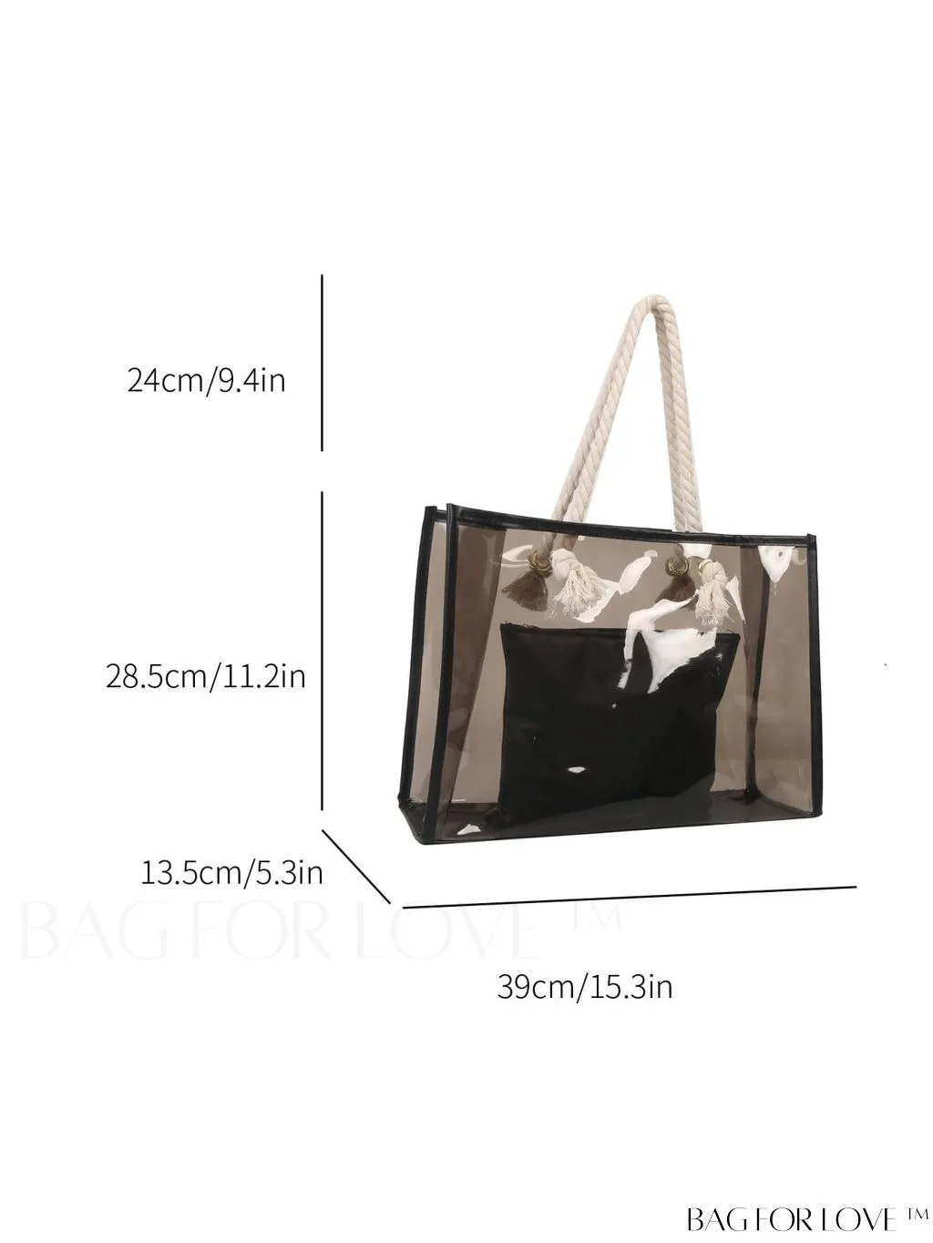 BagForLove - Versatile Shoulder Tote Bag with Inner Pouch - Ideal for Students, Suitable for Various Occasions