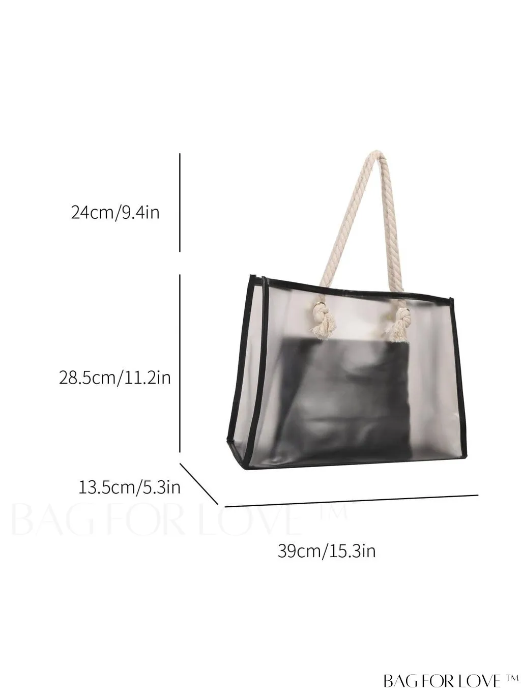 BagForLove - Versatile Shoulder Tote Bag with Inner Pouch - Ideal for Students, Suitable for Various Occasions