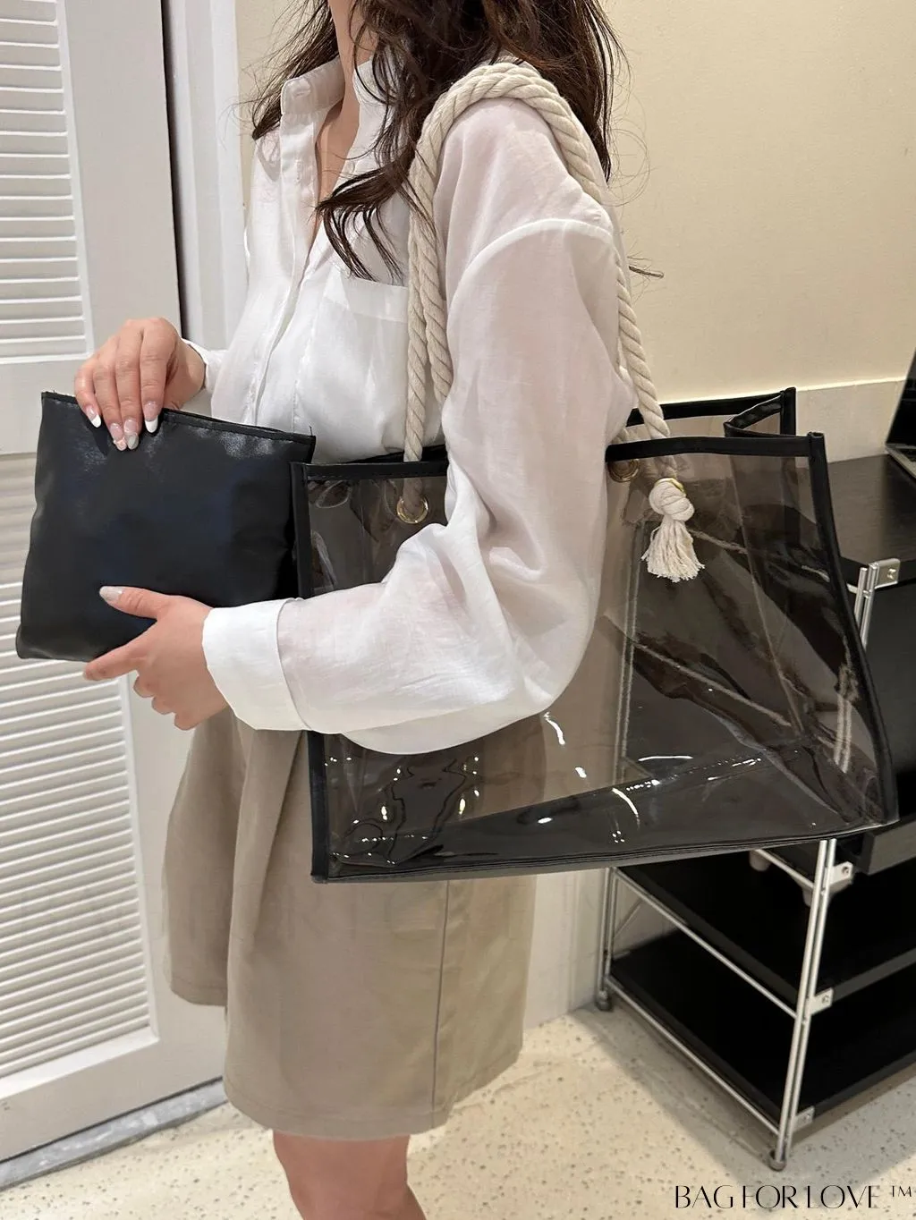 BagForLove - Versatile Shoulder Tote Bag with Inner Pouch - Ideal for Students, Suitable for Various Occasions