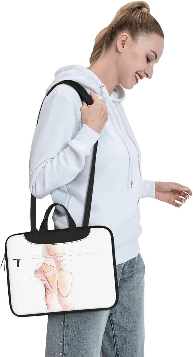 Ballet Shoes Printed Laptop Case, Waterproof Laptop Sleeve, Funny Laptop Carrying Case,15.6In