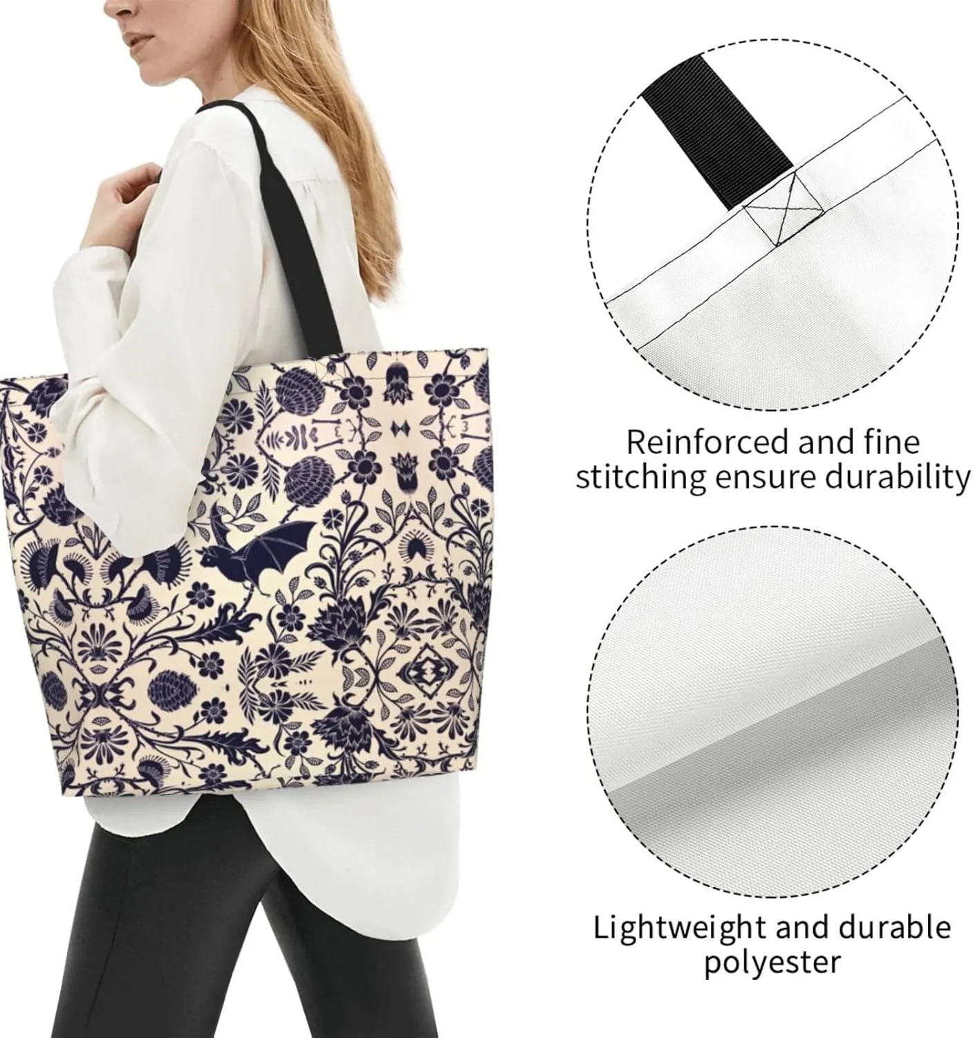 Barn Swallow In Graphite Print Shoulder Bag For Women Shopping Bags Tote Bag Large Storage Handbag Grocery Bags