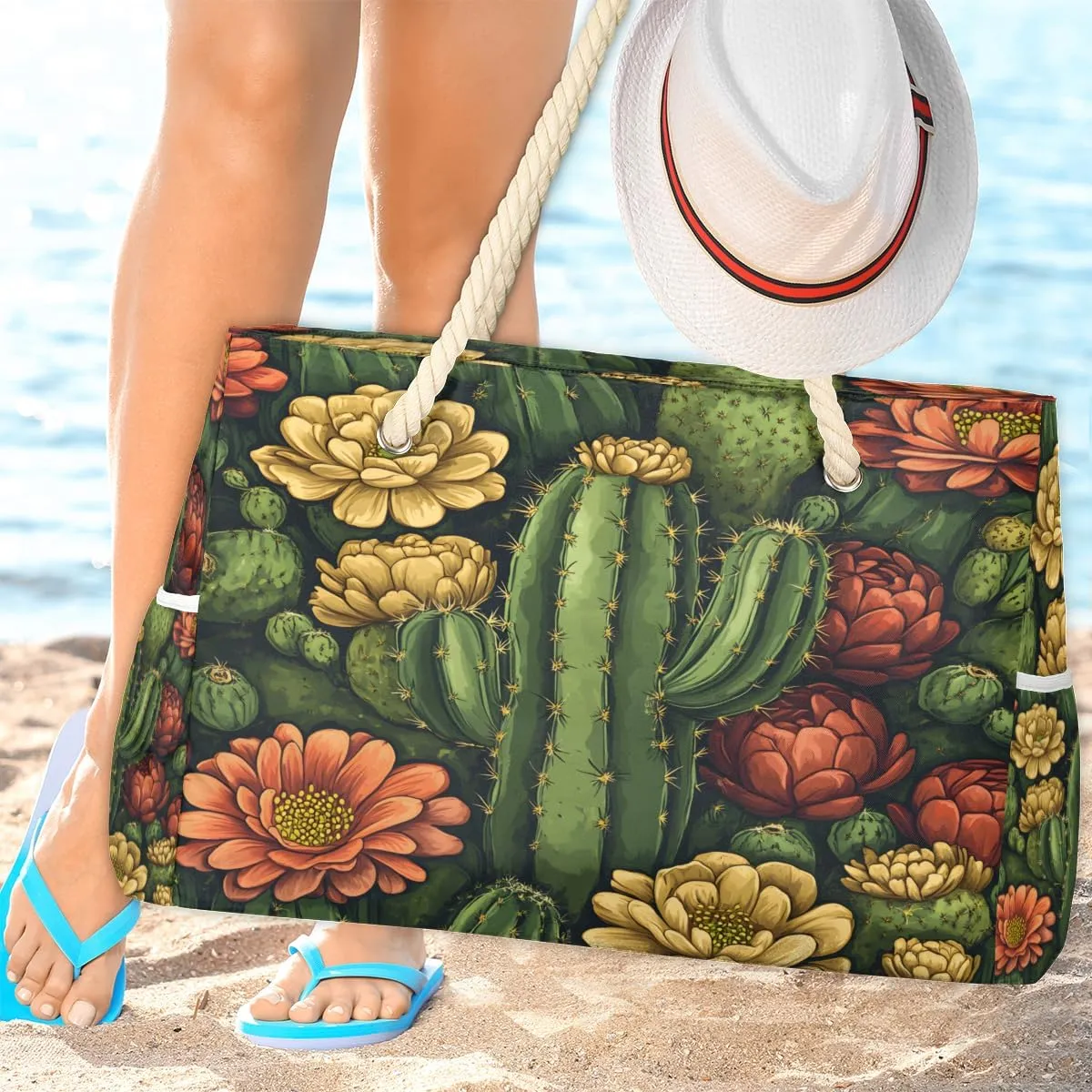 Beach Bags for Women, Large Waterproof Beach Tote Bag for Gym Grocery Travel