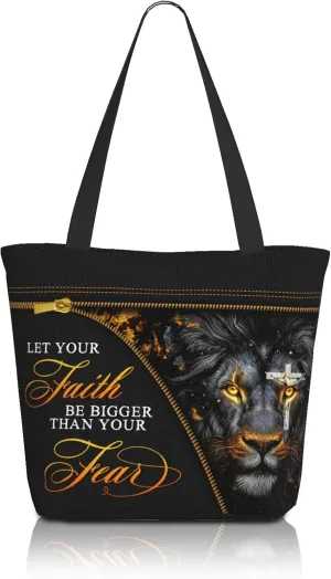 Bible Tote Bags for Women Christian Tote Bag Church Shoulder Bag Inspirational Bags With Zipper Bible Verse Gifts