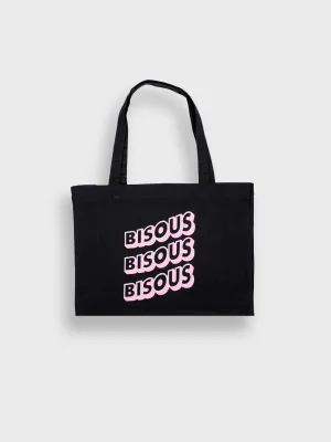 Bisous Skateboards Sonics Tote Bag | Black