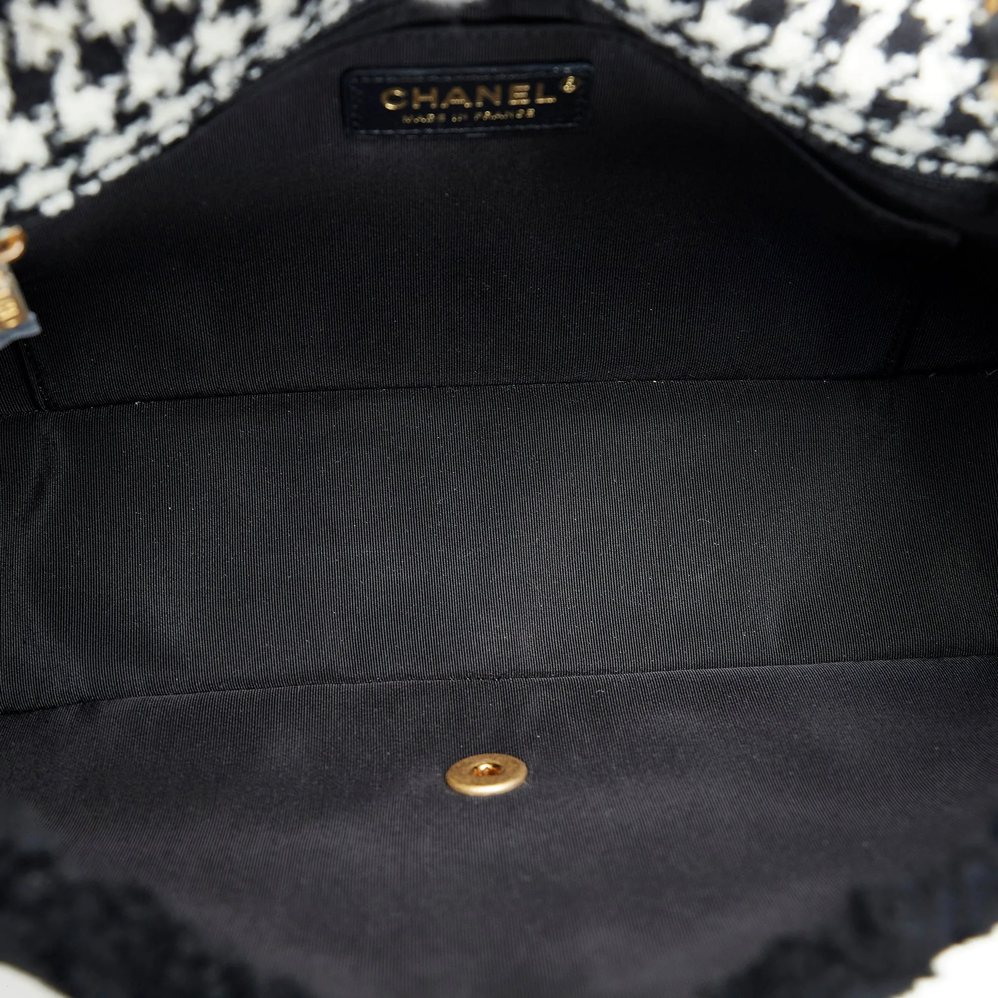 Black Chanel Shearling CC Turnlock Flap Bag