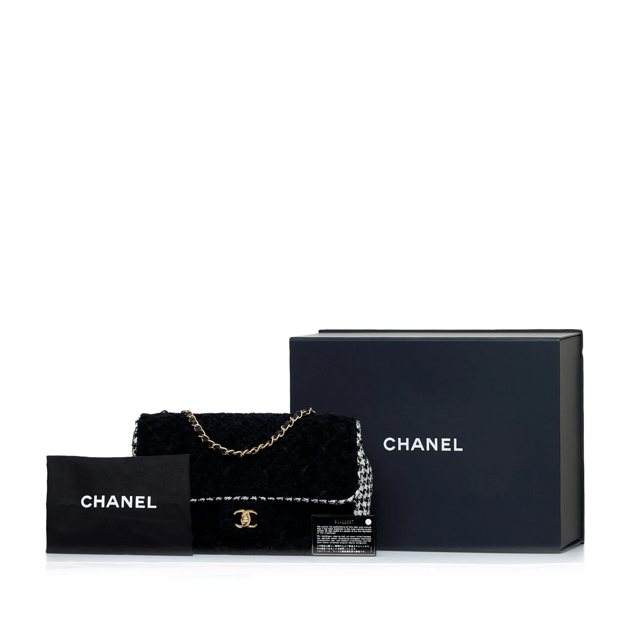 Black Chanel Shearling CC Turnlock Flap Bag