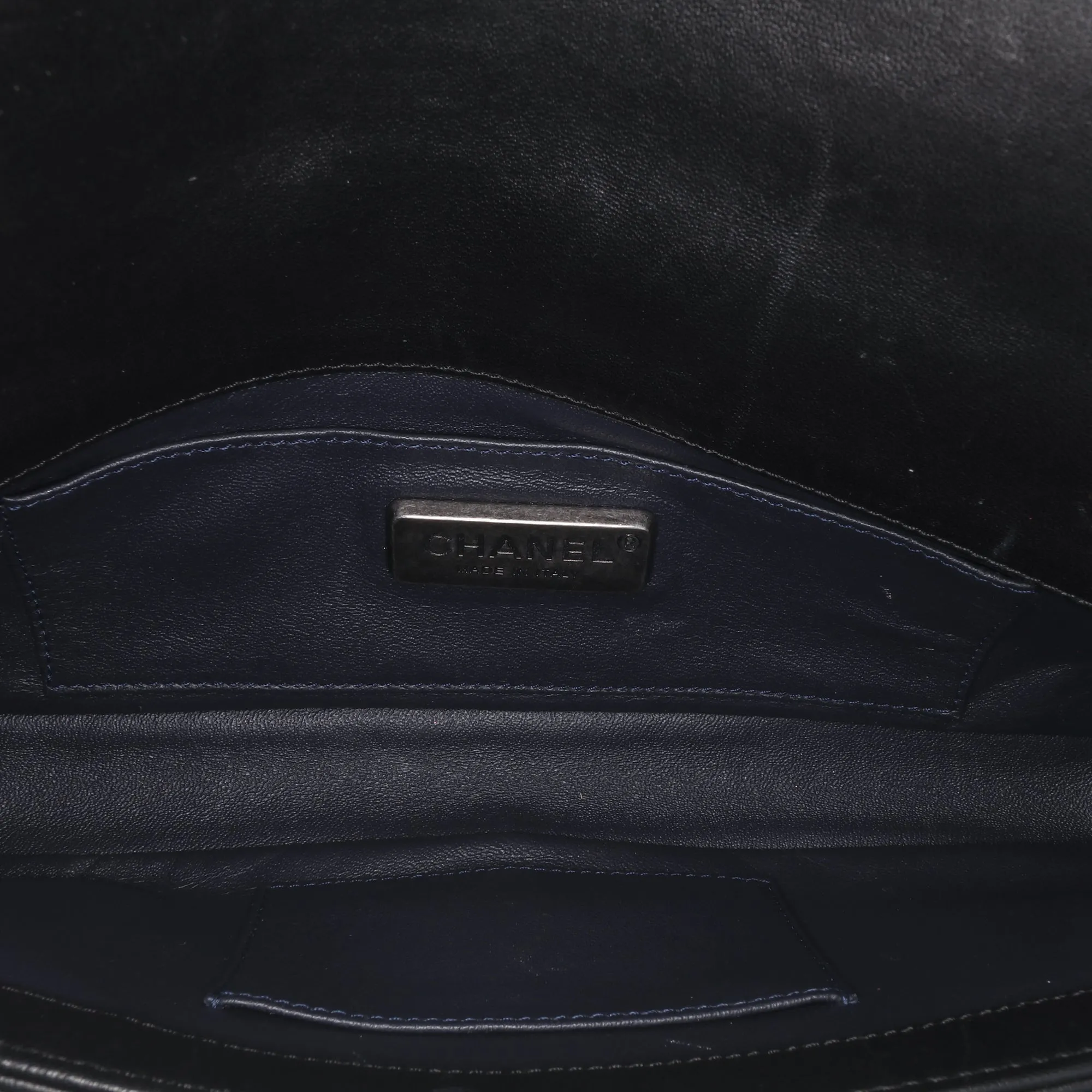 Black Chanel Shearling East West Boy Flap Shoulder Bag