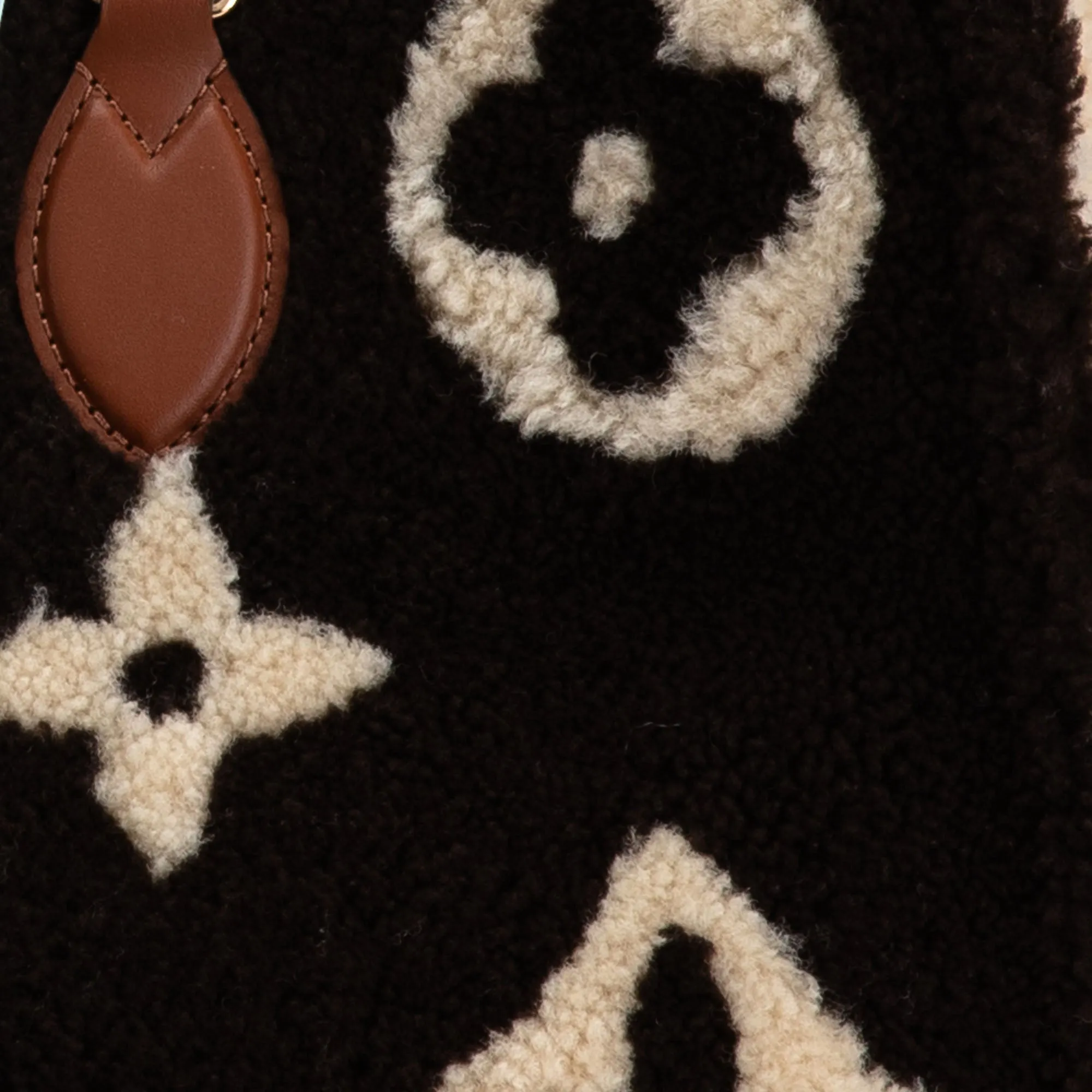 Black Louis Vuitton Monogram Giant Shearling Teddy Onthego GM Tote Bag