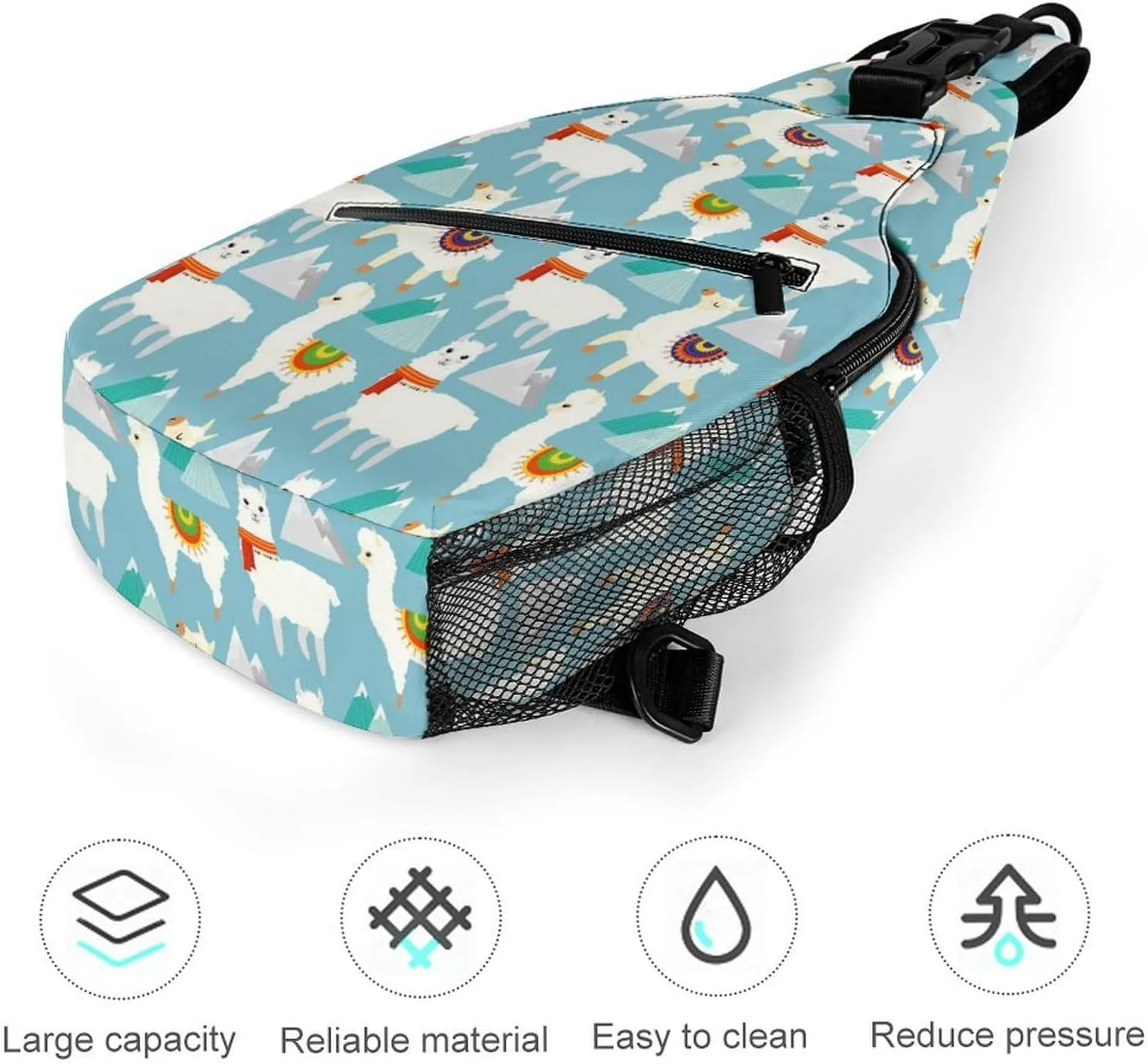 Blue And White Cute Shark Versatile And Convenient Multipurpose Crossbody Bag - Perfect for Travel And Hiking