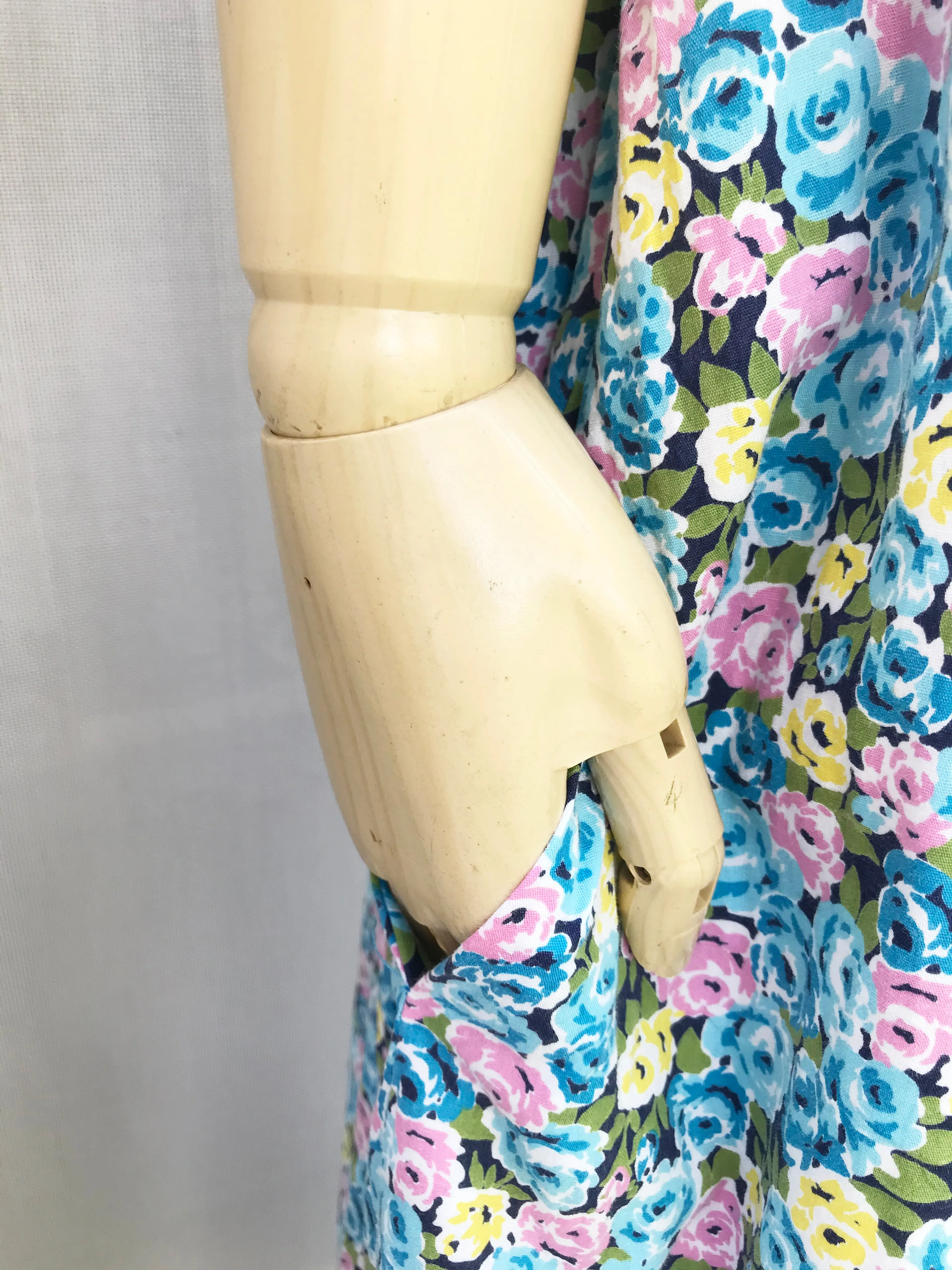 Blue Binding Floral Dress