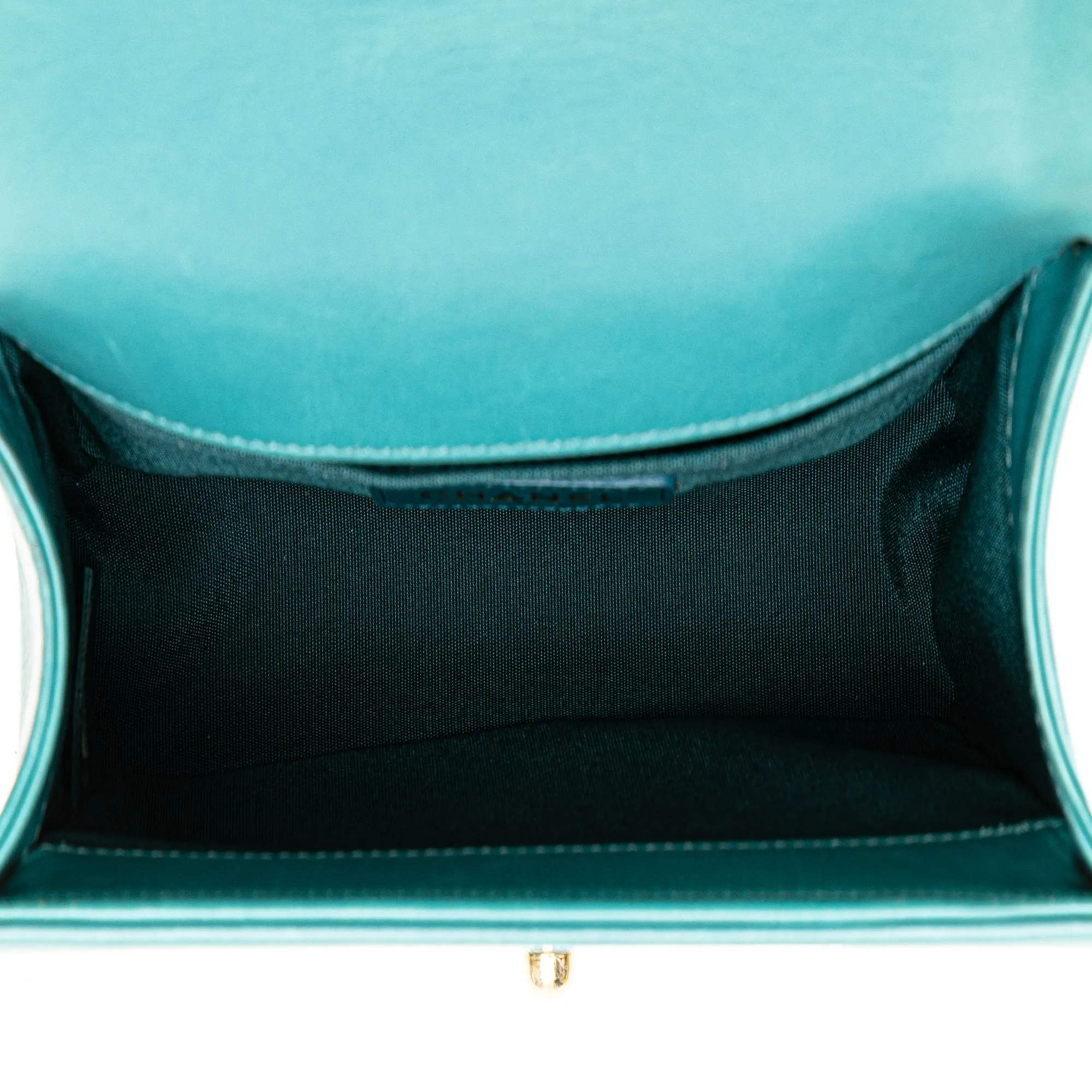 Blue Chanel Small Shearling Boy Flap Crossbody Bag