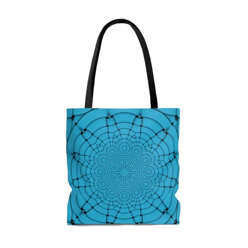 Blue Geometric Print Tote Bag that Turns Heads