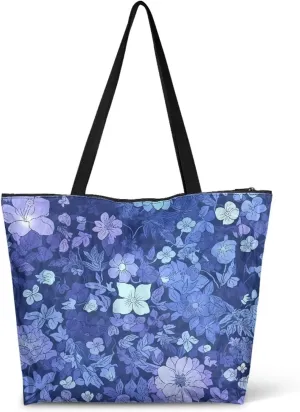 Boho Mandala Lotus Cat Women Paper Tote Bag, Hawaii Cocount Tree Commute Bags, Adorable Puppy Kitten Large Handbag