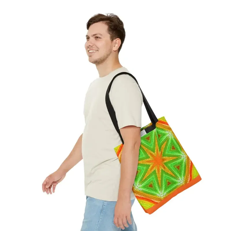 Bold Green Geometrical Pattern Tote Bag