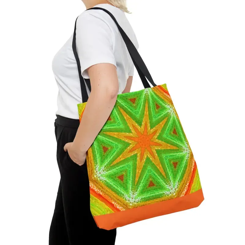 Bold Green Geometrical Pattern Tote Bag