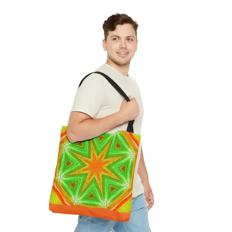 Bold Green Geometrical Pattern Tote Bag