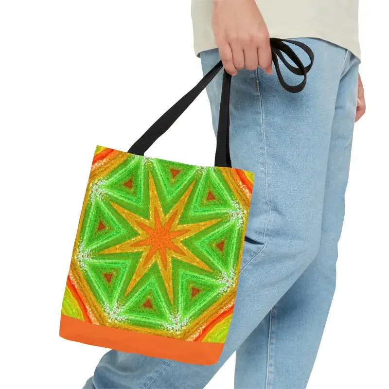 Bold Green Geometrical Pattern Tote Bag