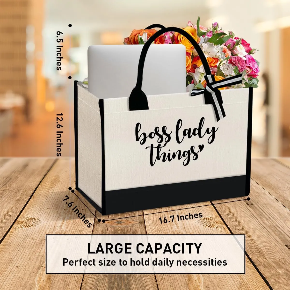 Boss Lady Tote Bags - Gifts for Women, Female Manager, Leader Birthday, Work Tote Bags