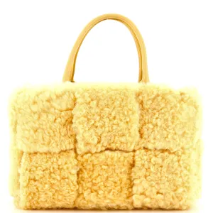 Bottega Veneta Arco Tote Intrecciato Shearling Small