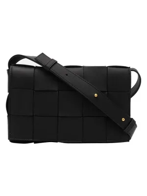 Bottega Veneta Intrecciato Cassette Cross Bag Black