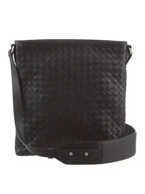 Bottega Veneta Intrecciato Cross Bag Black
