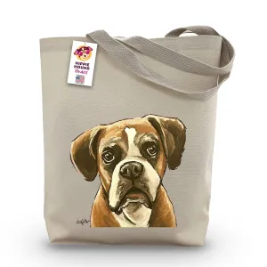 Boxer Tote Bag - Gifts For Mom - Boxer Lover Gift - Boxer Dog Gifts For Women -Handmade Totes - Dog Canvas Totes - Cute Boxer Reusable Shopping Bag - Shoulder Bag - Grocery Bag - Handbag - Beach Bag