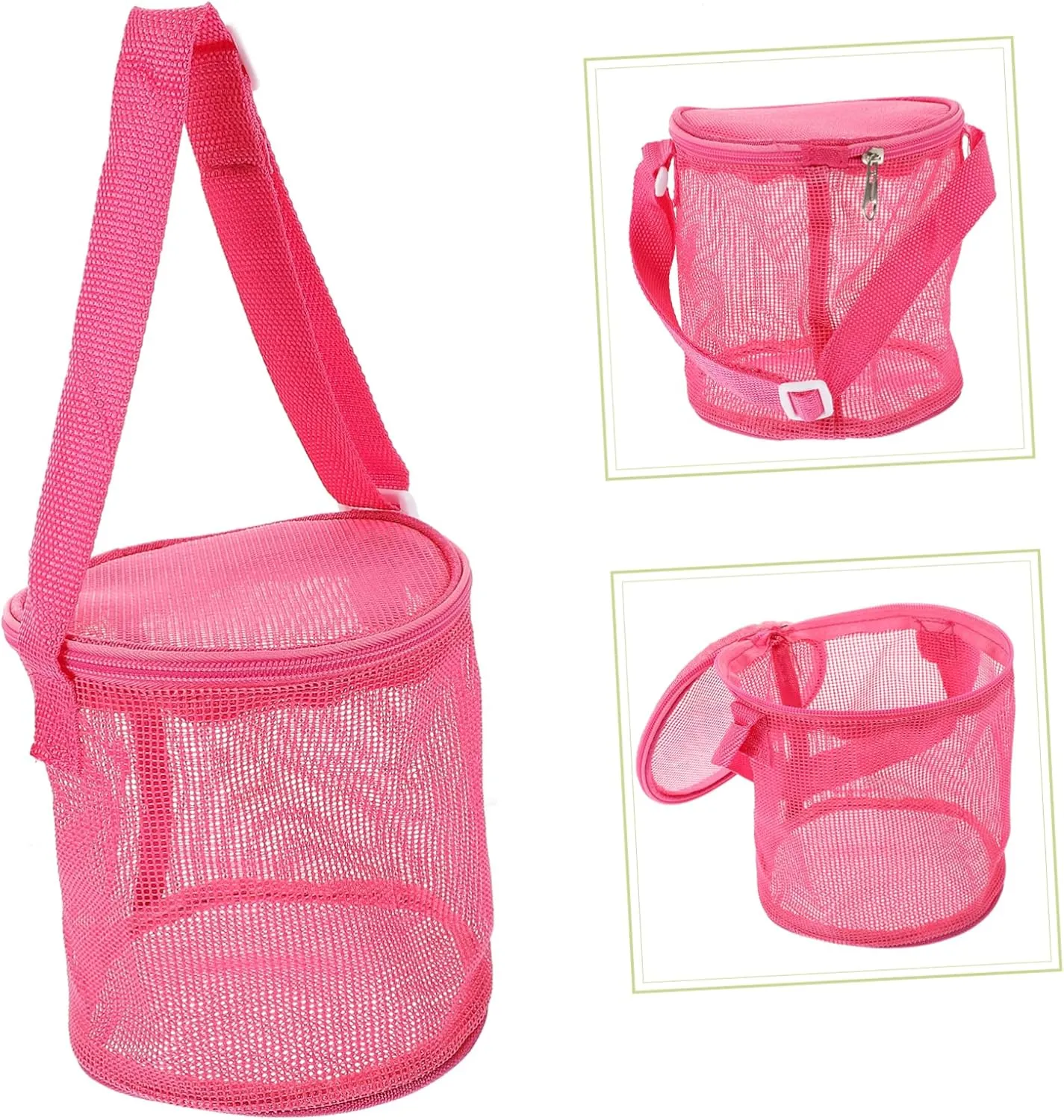 Boy Girl Mesh Beach Bag Organizer Portable Sand Toy Bucket for Boys Girls Storage for Shells Towels and Beach Essentials Present for Summer Fun