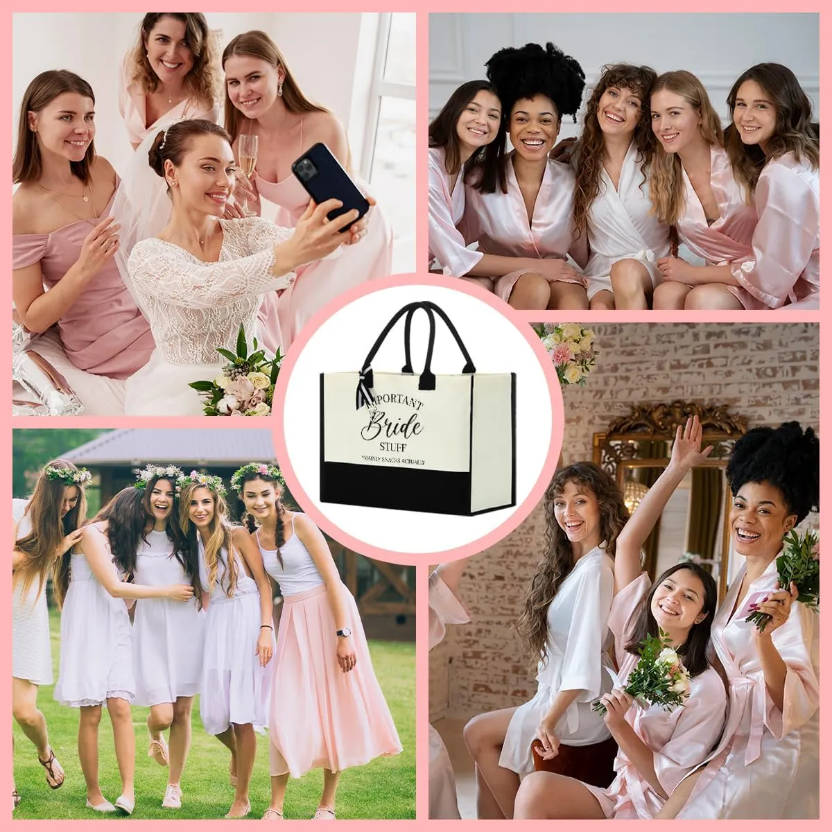 Bride Bridesmaid Mother of The Bride Mother of The Groom Gifts for Women Canvas Tote Bag