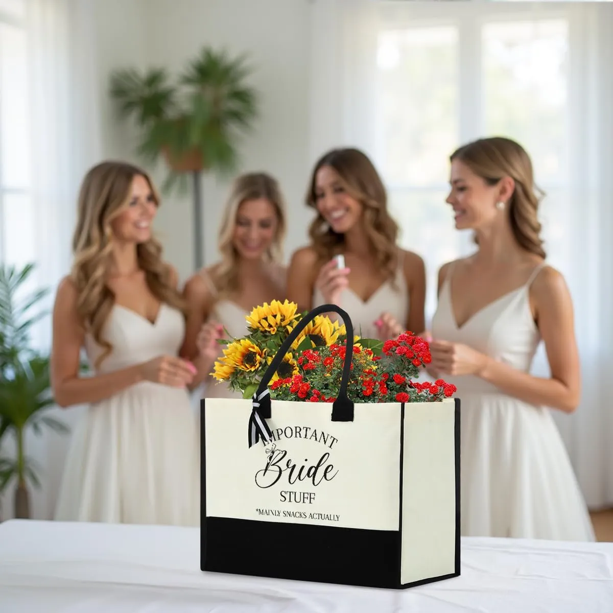 Bride Bridesmaid Mother of The Bride Mother of The Groom Gifts for Women Canvas Tote Bag