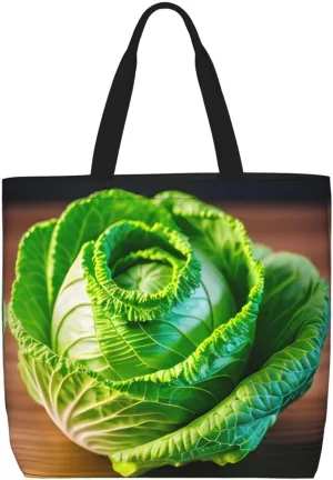 Bright Cabbage Tote Bag For Women, Large Shoulder Bag Top Handle Handbag For Travel, Work
