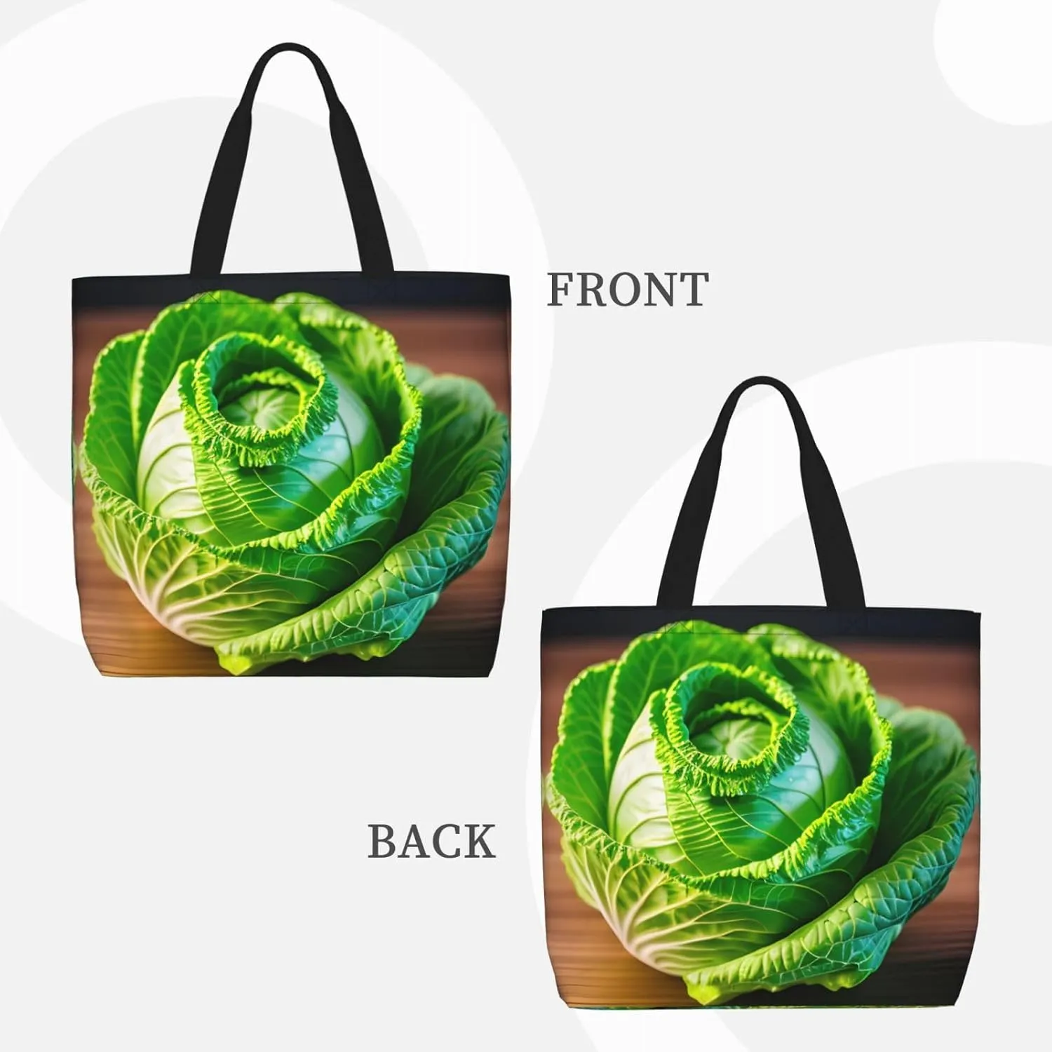 Bright Cabbage Tote Bag For Women, Large Shoulder Bag Top Handle Handbag For Travel, Work