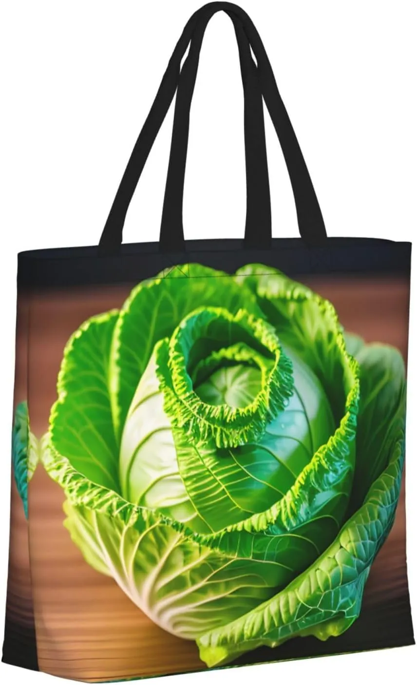 Bright Cabbage Tote Bag For Women, Large Shoulder Bag Top Handle Handbag For Travel, Work