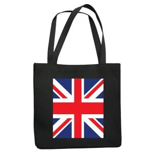 British flag Britain the United Kingdom Navy Black Multicolor Canvas Tote Bag