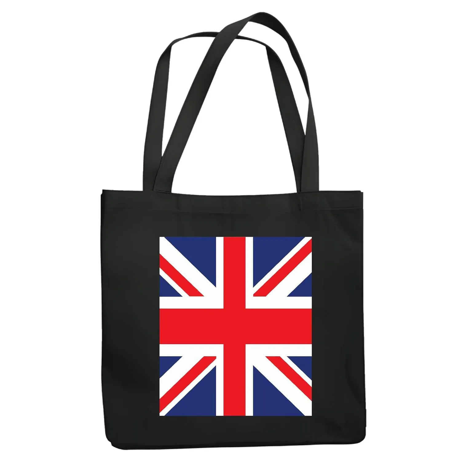 British flag Britain the United Kingdom Navy Black Multicolor Canvas Tote Bag