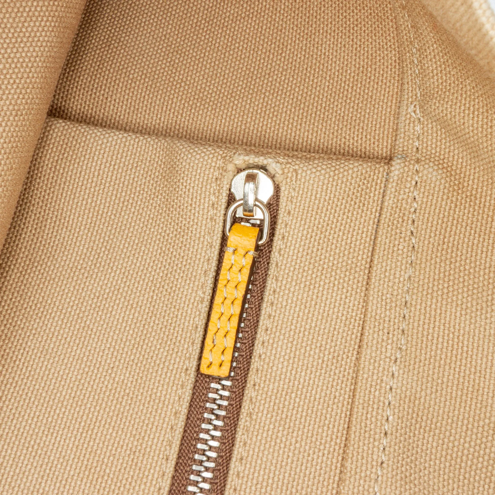 Brown Prada Cinghiale Trimmed Canapa Tote