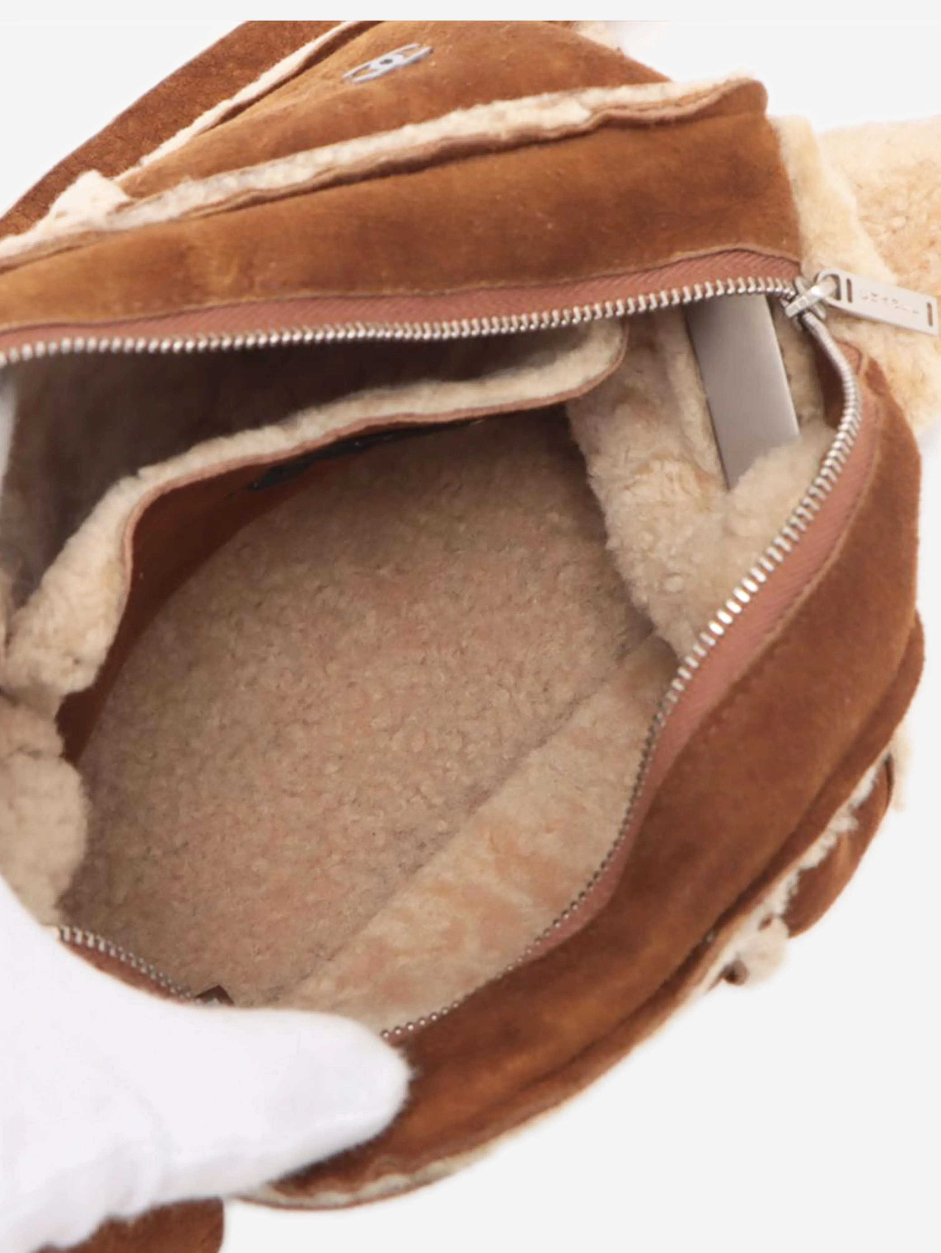 Brown vintage 2000 Coco Mark Mouton shoulder bag