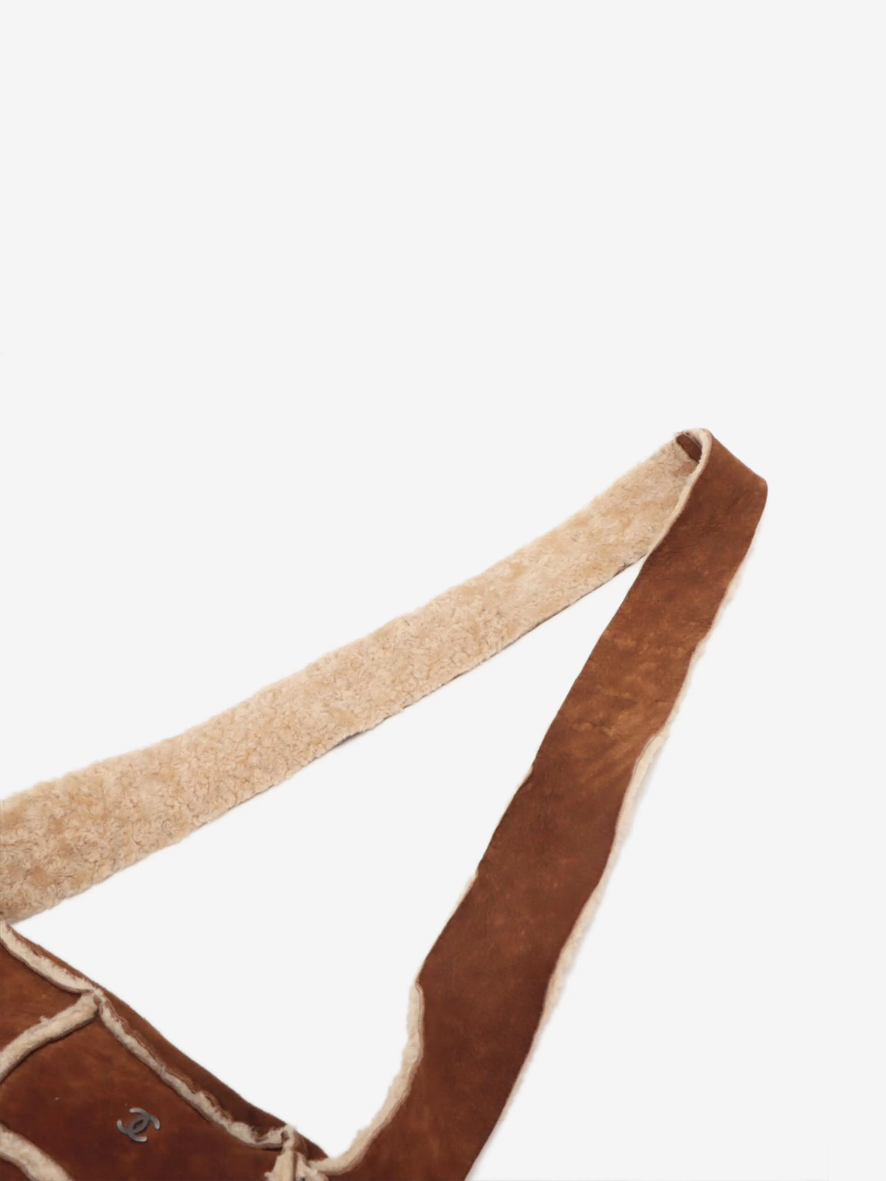 Brown vintage 2000 Coco Mark Mouton shoulder bag