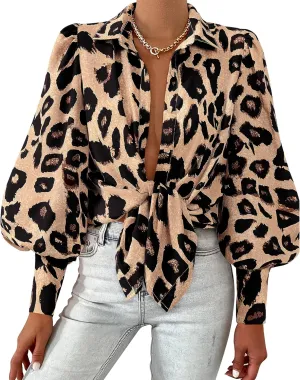 BTFBM Women Fashion Button Down Shirts V Neck Printed Solid Boho Long Sleeve Blouses Dressy Casual Summer Spring Tops