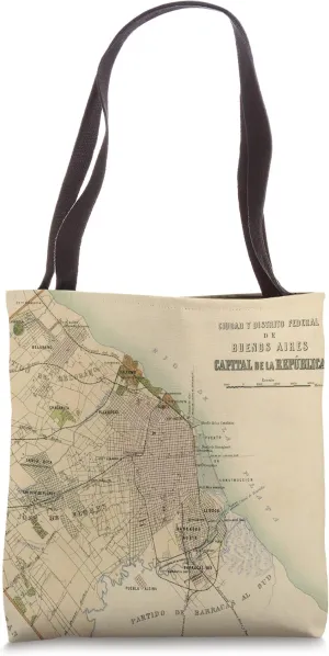 Buenos Aires Argentina Map Tote Bag